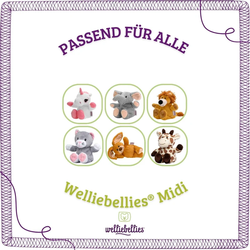 welliebellies® Körnerkissen ohne Kräuterduft für Midi-Tiere
