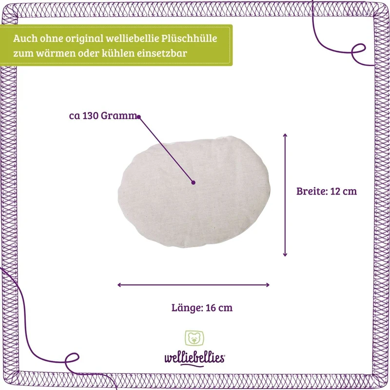 welliebellies® Körnerkissen ohne Kräuterduft für Midi-Tiere