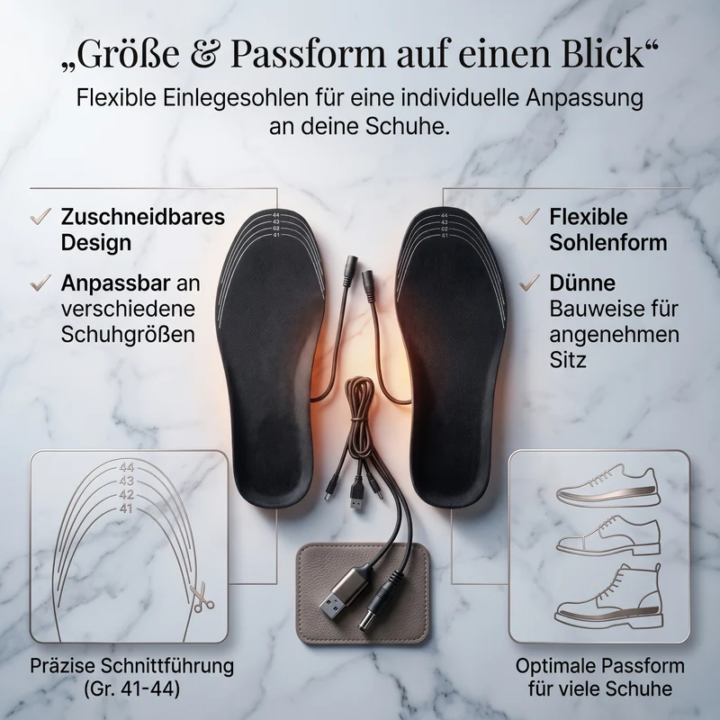 ThermaSole Pro® – Elektrische beheizbare Einlegesohlen für regulierbare Fußwärme