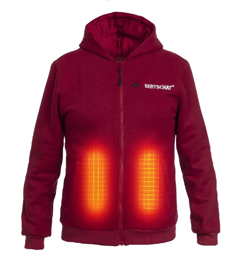 Men’s Heated Hoodie – Single Heating - Burgundy