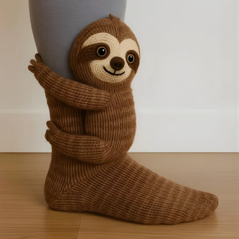 Kuschelsocken Unisex Winter Warm Weich Tiermotiv Haussocken