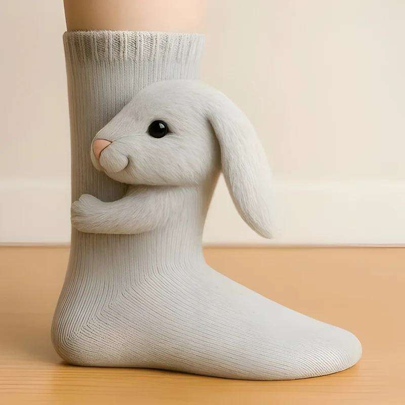 Kuschelsocken Unisex Winter Warm Weich Tiermotiv Haussocken