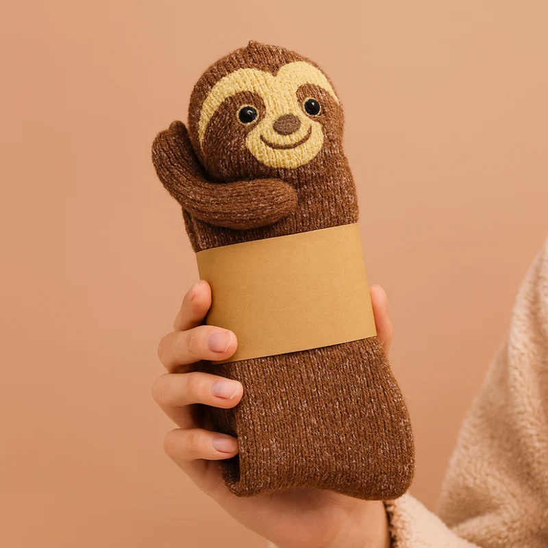 Kuschelsocken Unisex Winter Warm Weich Tiermotiv Haussocken