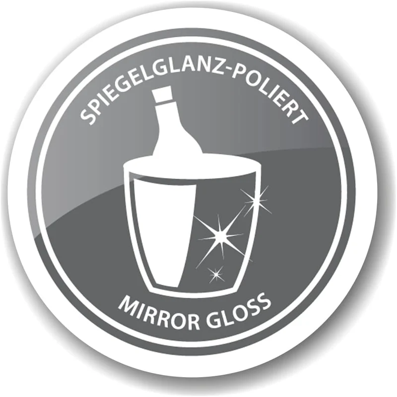 Flaschenkühler - Gold-Optik, innen gemustert, Edelstahl, hochglanzpoliert