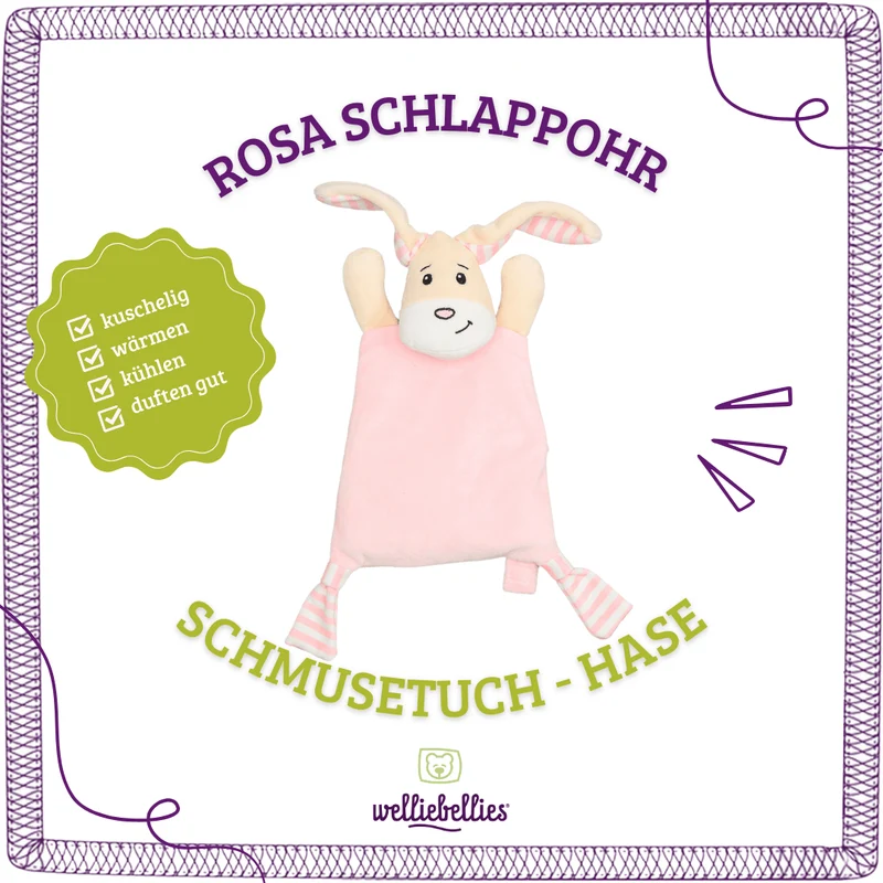 welliebellies® Wärmekuscheltier Schmusetuch-Hase