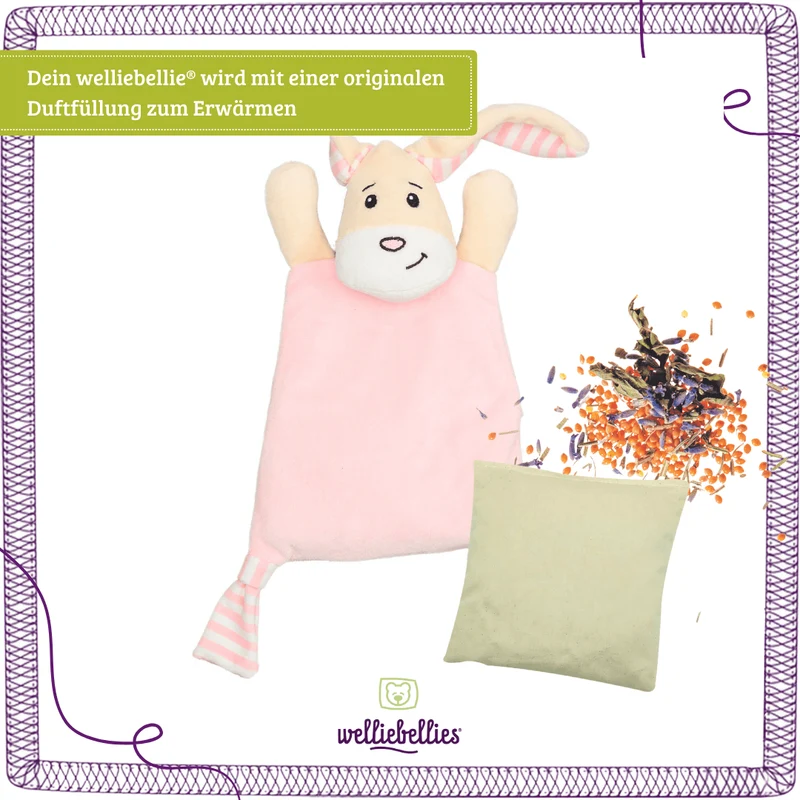 welliebellies® Wärmekuscheltier Schmusetuch-Hase