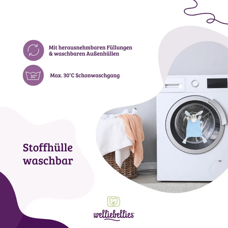 welliebellies® Wärmekuscheltier Schmusetuch-Esel