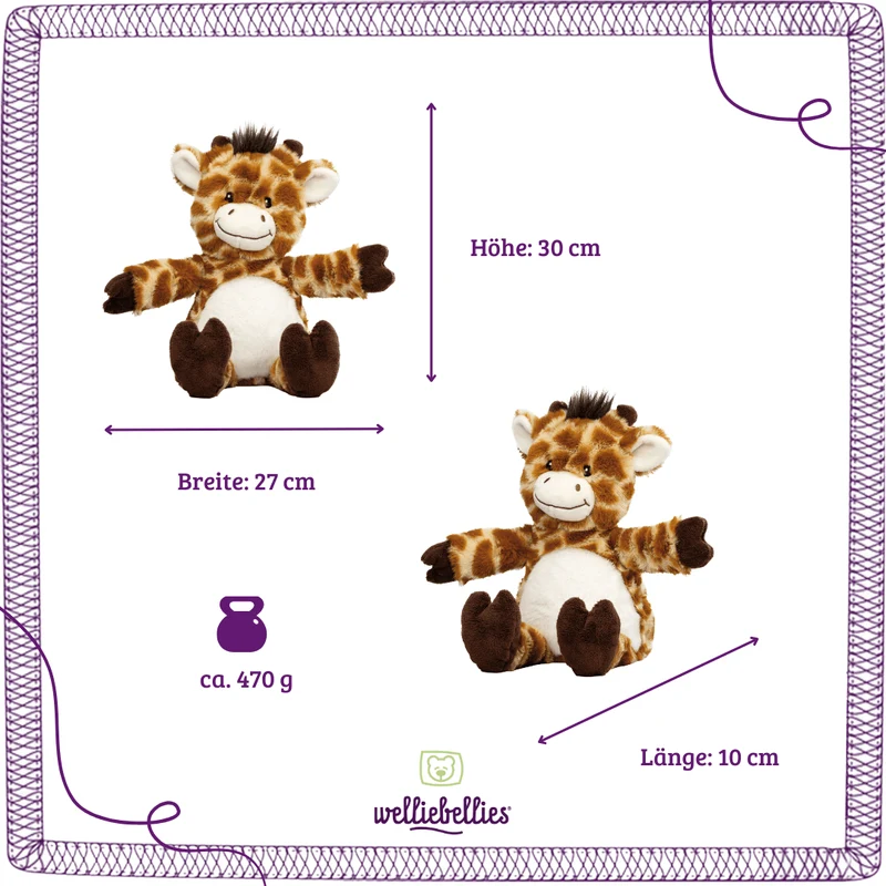 Giraffe "Gudrun" Wärmekuscheltier