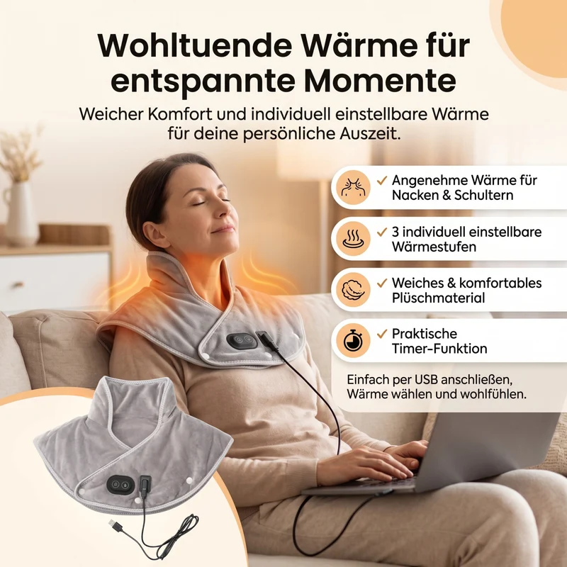 NeckHeat® – Nacken- & Schultermassagegerät mit wohltuender Wärme