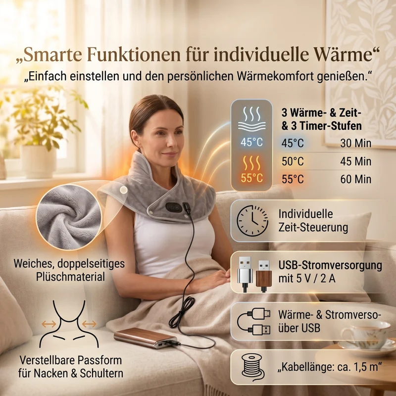 NeckHeat® – Nacken- & Schultermassagegerät mit wohltuender Wärme