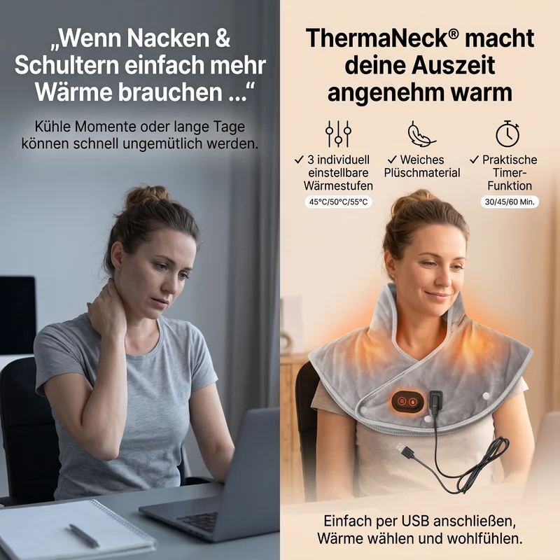 NeckHeat® – Nacken- & Schultermassagegerät mit wohltuender Wärme