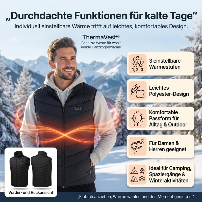 ThermaVest® – Beheizte Weste für wohltuende Ganzkörperwärme