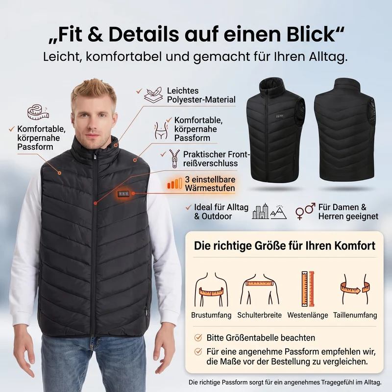 ThermaVest® – Beheizte Weste für wohltuende Ganzkörperwärme