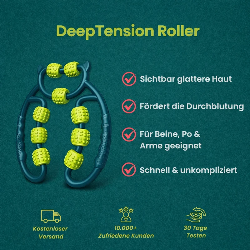 DeepTension Roller™ Cellulite Massagegerät für Beine – Massage- & Faszienroller