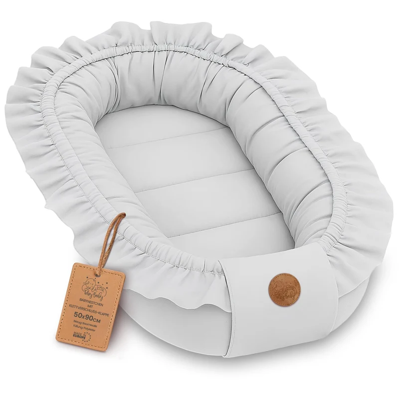 Babynest Babynestchen Neugeborene 90 x 50 cm baby nestchen tragbar nest für bett kinder kuschelnest coccon für Jungen und Mädchen