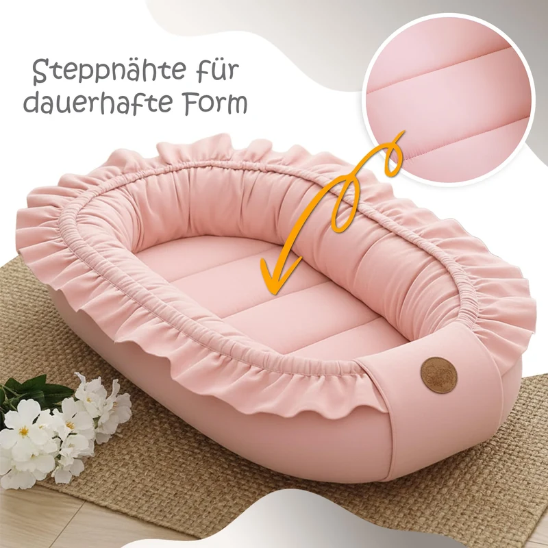 Babynest Babynestchen Neugeborene 90 x 50 cm baby nestchen tragbar nest für bett kinder kuschelnest coccon für Jungen und Mädchen