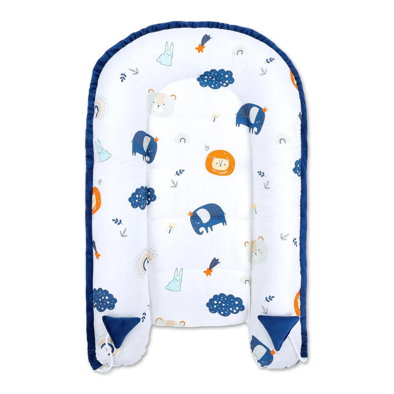 Babynest Babynestchen Neugeborene 90 x 50 cm baby nestchen tragbar nest für bett kinder kuschelnest coccon für Jungen und Mädchen