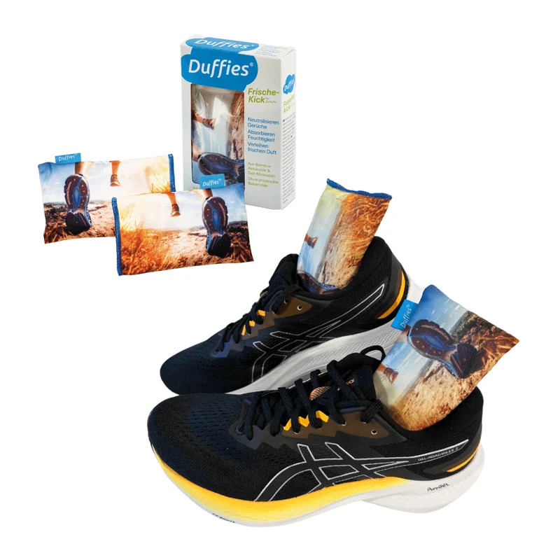 DUFFIES® Anti-Geruchs-Kissen Motiv Crossrunner – für Laufschuhe