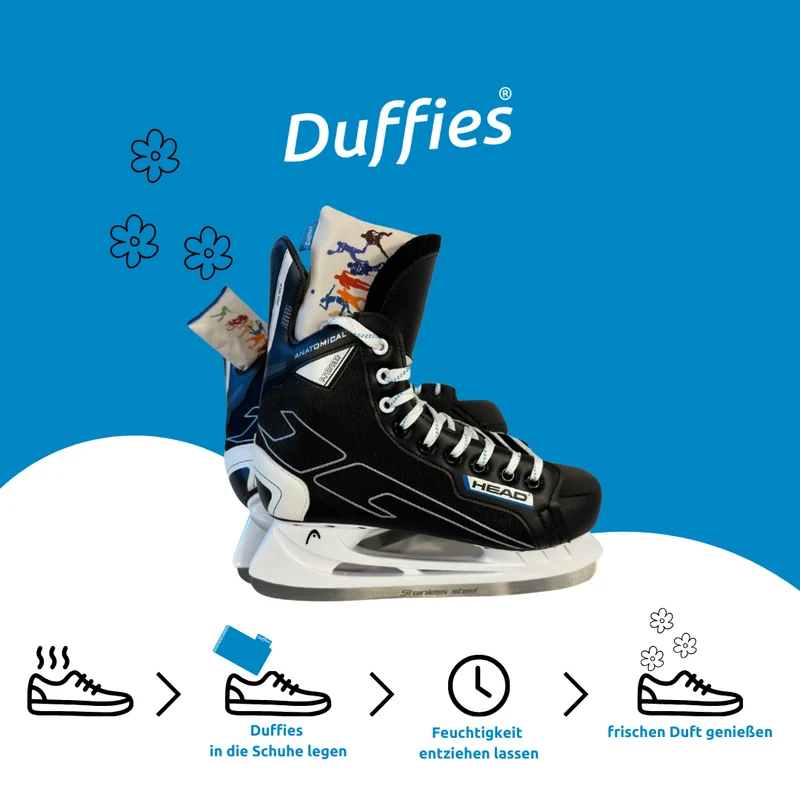 DUFFIES® Anti-Geruchs-Kissen Motiv Sports – für Sportschuhe & Sporttasche