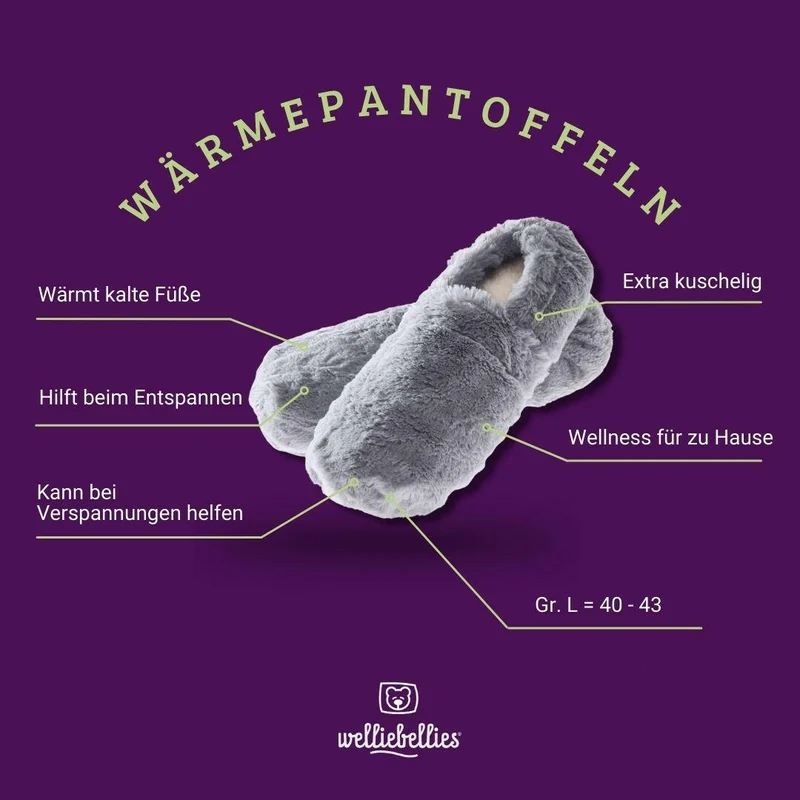 Coselle Wärmepantoffel Grau – Moderne Wärme für größere Füße