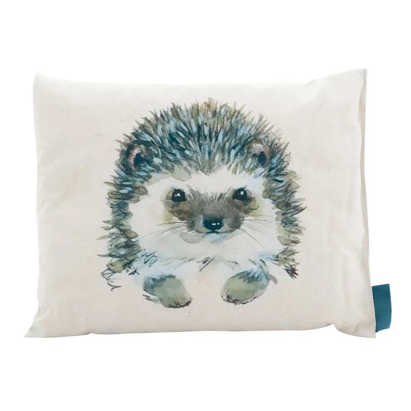 Zirbenkissen Motiv Igel | Ätherische Öle, 100% Baumwolle und 100% Zirbenholz