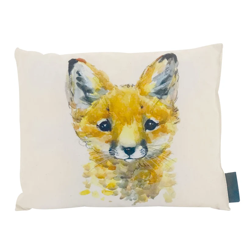 Zirbenkissen Motiv Fuchs | Ätherische Öle, 100% Baumwolle und 100% Zirbenholz