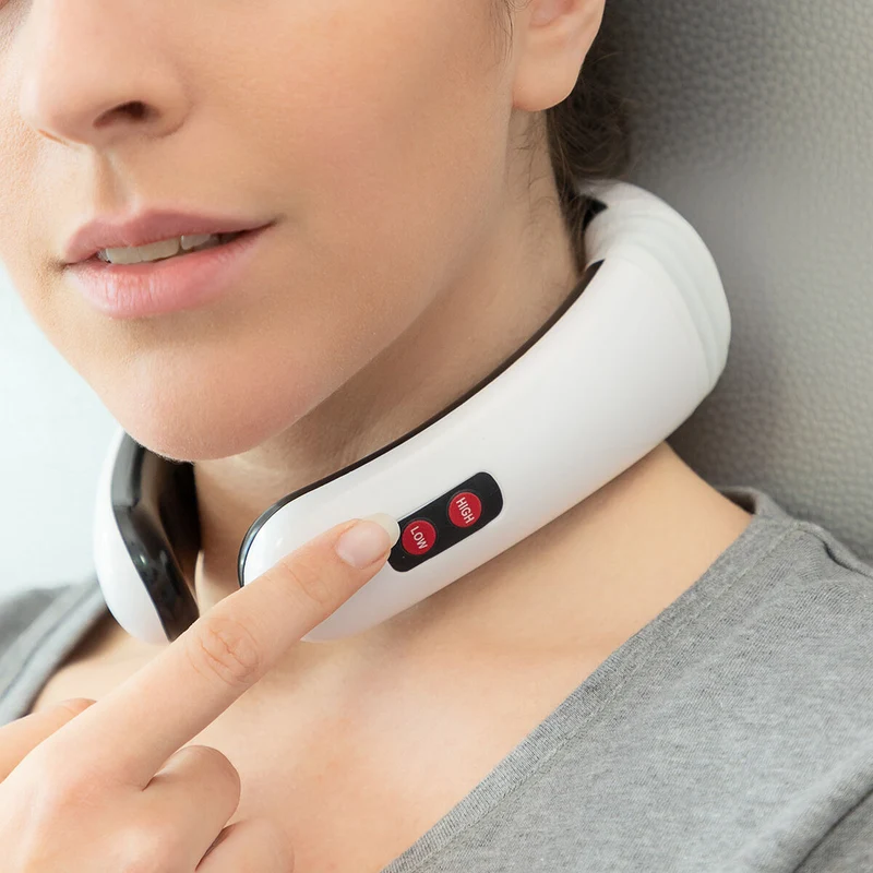 Set Nacken- und Rücken-Elektromassagegerät und straffende Körperlotion Rice Joyfirm 250 ml InnovaGoods