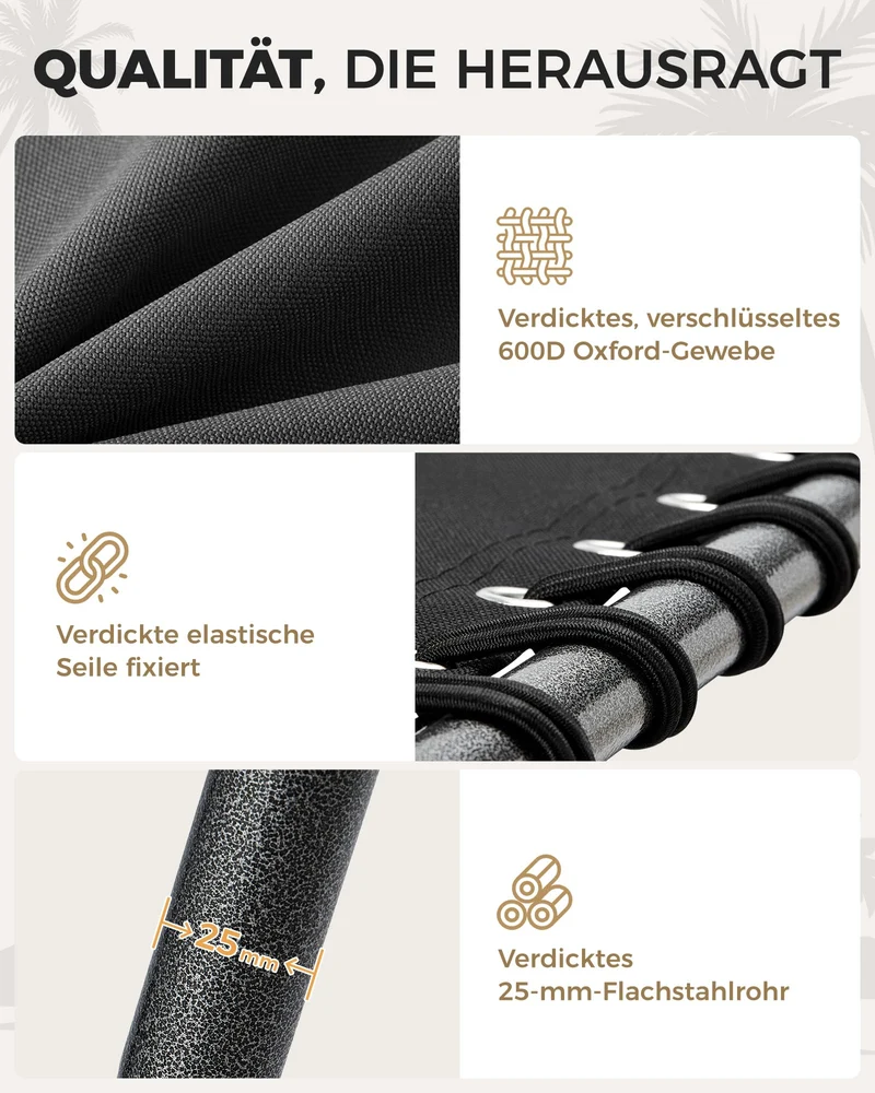 Sonnenliege Klappbar 5-Verstellbare, bis 180 kg, 2er Set, Blau | Gartenliege Klappbar, mit Kopfstütze & Seitentasche, Sonnenliege Wetterfest, Strandliege für Garten Terrasse Pool Camping