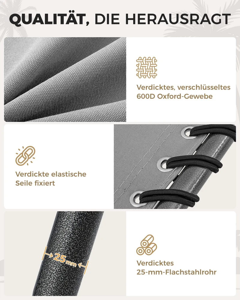 Sonnenliege Klappbar 5-Verstellbare, bis 180 kg, 2er Set, Blau | Gartenliege Klappbar, mit Kopfstütze & Seitentasche, Sonnenliege Wetterfest, Strandliege für Garten Terrasse Pool Camping
