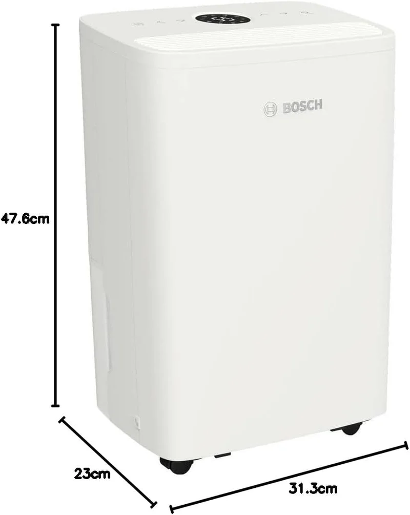 Bosch Dry, Luftentfeuchter, Für Räume bis zu 33 m² | Einfach, Effizient, Leise, Ideal für Deine Wohnung & die schnelle Trocknung Deiner Wäsche