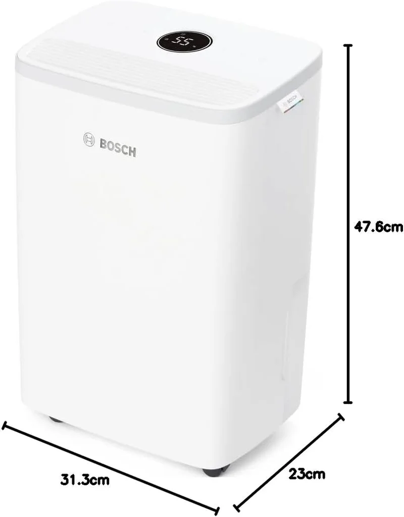 Bosch Dry, Luftentfeuchter, Für Räume bis zu 33 m² | Einfach, Effizient, Leise, Ideal für Deine Wohnung & die schnelle Trocknung Deiner Wäsche