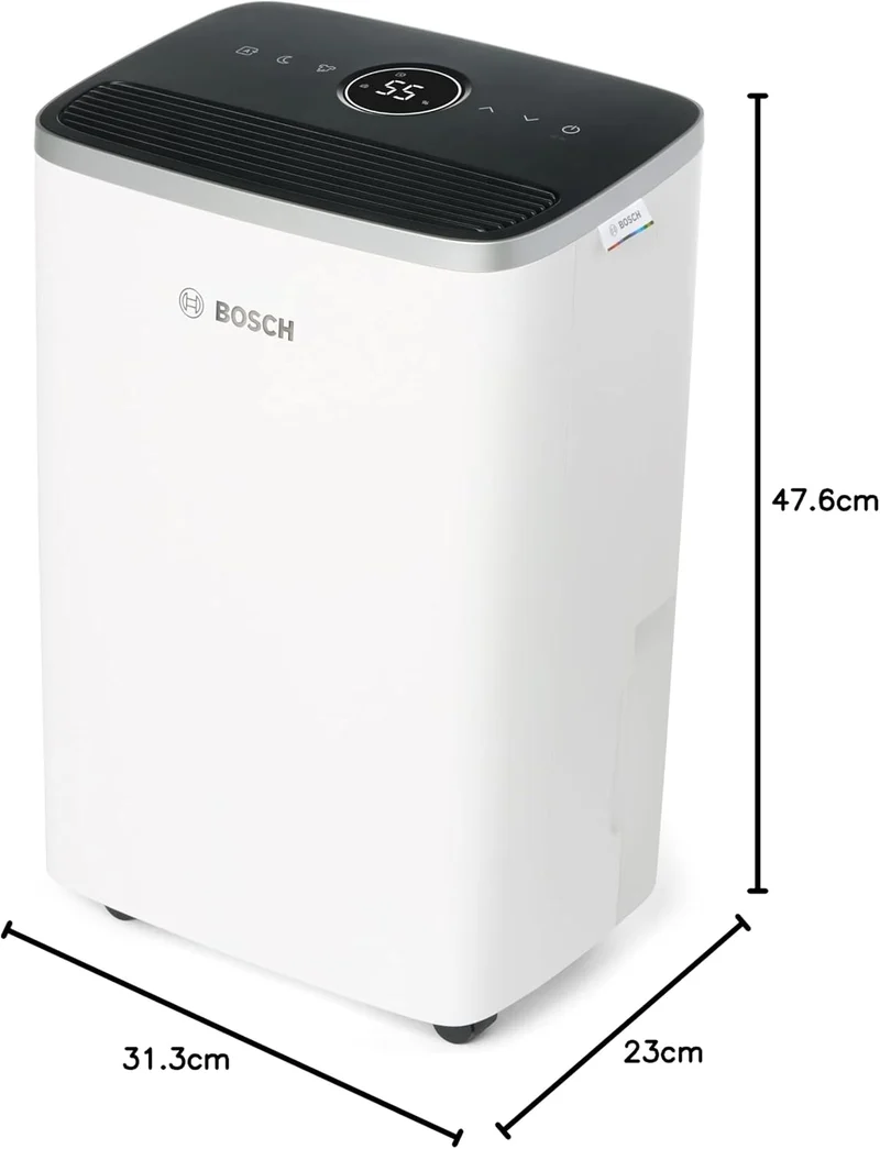 Bosch Dry, Luftentfeuchter, Für Räume bis zu 33 m² | Einfach, Effizient, Leise, Ideal für Deine Wohnung & die schnelle Trocknung Deiner Wäsche