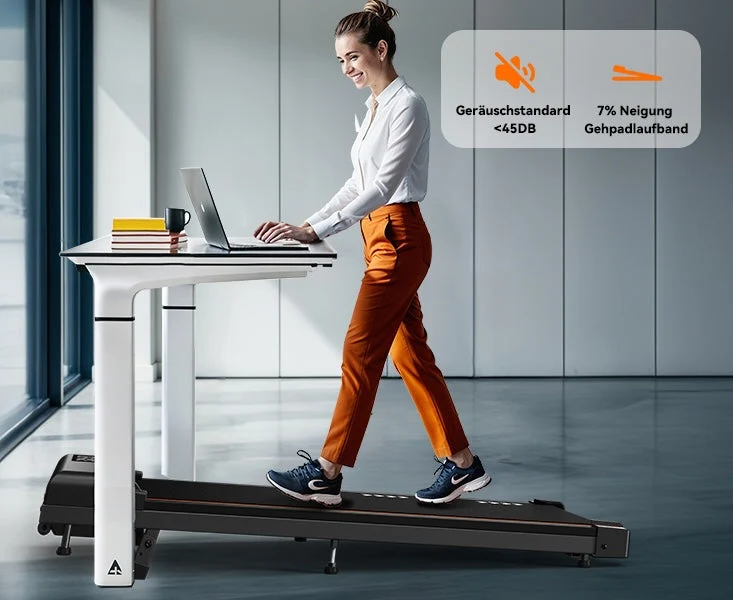 Körperdoc – Smart-Walk Laufband: 1–12 km/h, LED-Display & Touchscreen, klappbarer Handlauf, 7 % Steigung, leise & kompakt
