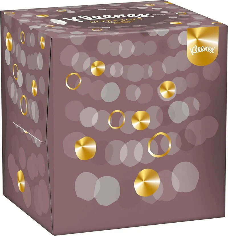 Kleenex Kosmetiktücher-Boxen, 3-lagig, Collection Würfel, 12x48 Tücher
