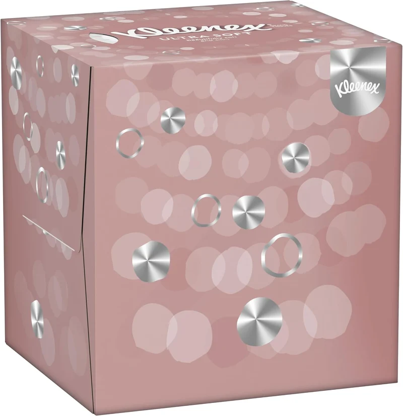 Kleenex Kosmetiktücher-Boxen, 3-lagig, Collection Würfel, 12x48 Tücher