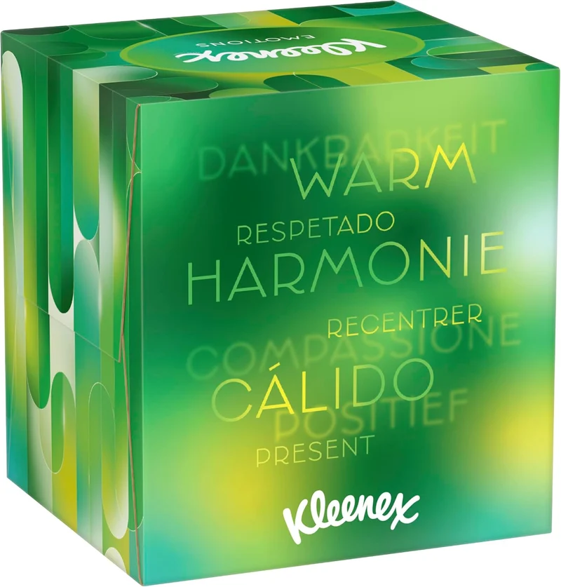 Kleenex Kosmetiktücher-Boxen, 3-lagig, Collection Würfel, 12x48 Tücher