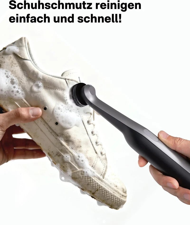 Elektrische Reinigungsbürste Wand, USB-C Kabellose Fugenbürste, IPX7 | 12 Reinigungsköpfen, Bad Putzbürste Elektrisch für Fugen, Ecken, Fußboden, Fliesen, Küche, 3D Druck Reinigung, Bad