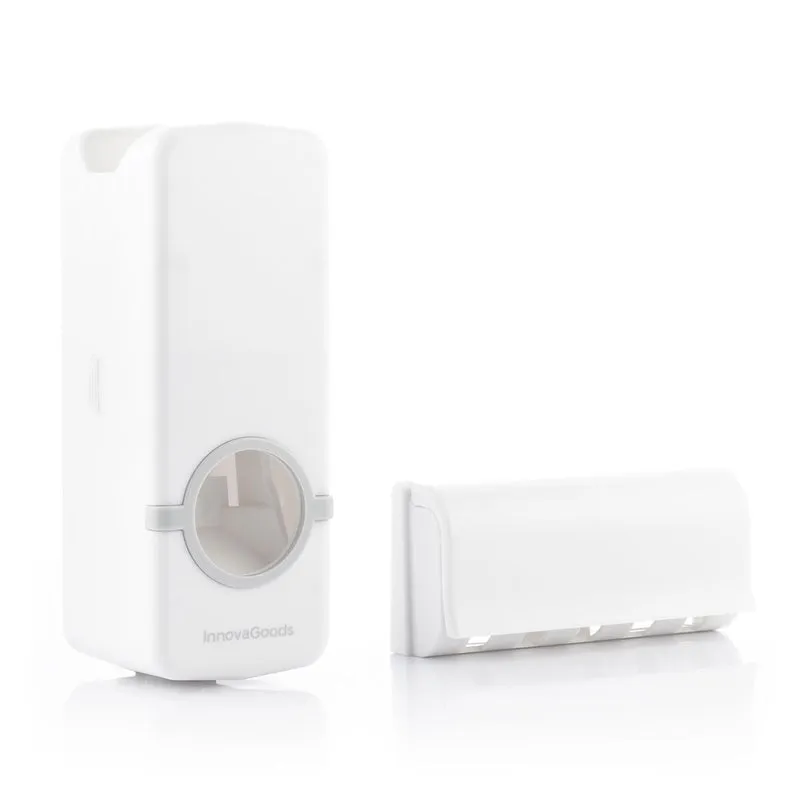 Pack Zahnpastaspender mit Bürstenhalter und Nachfüllbarer automatischer Spender für Flüssigseife InnovaGoods