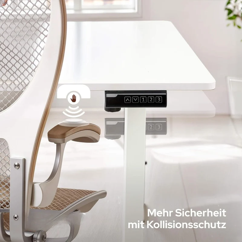 Höhenverstellbarer Schreibtisch 120x60 weiß, elektrisch