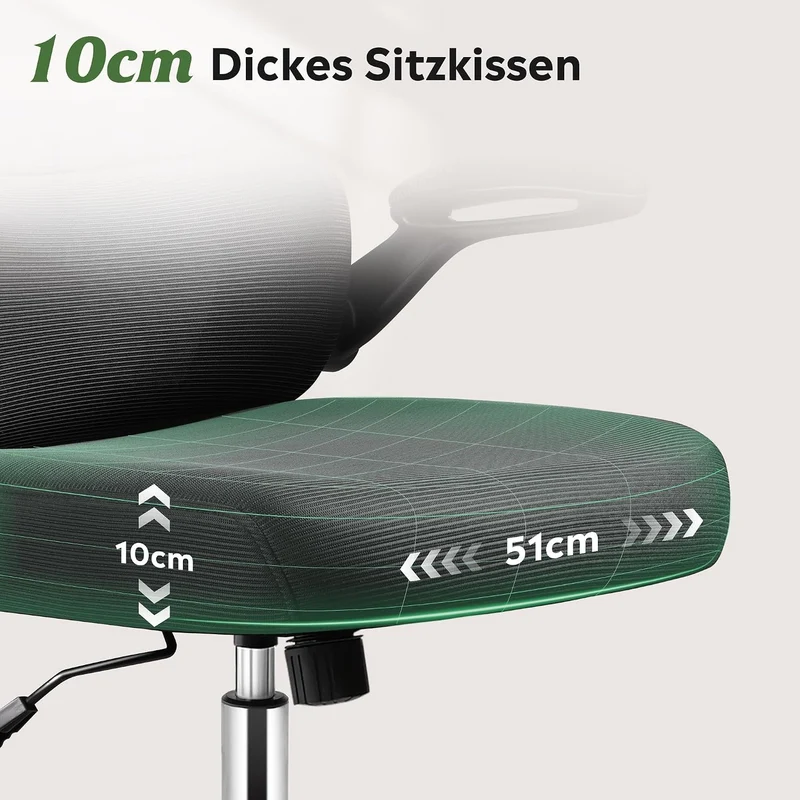 Ergonomischer Bürostuhl mit Kopfstütze schwarz, Premium