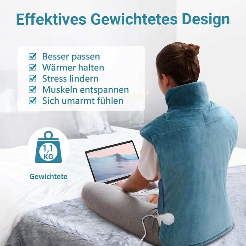 Heizkissen für Nacken Schulter mit 9 Wärmestufen Wärmekissen pad