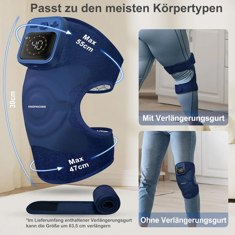 Knie Massagegerät mit Wärme, Knieschmerzen, Blau 1.0