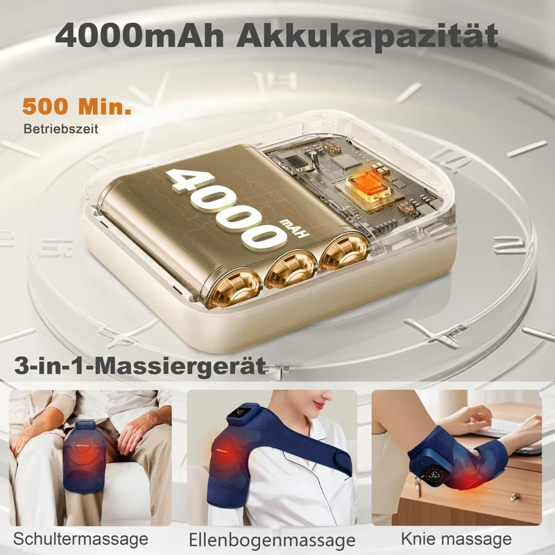 Knie Massagegerät mit Wärme, Knieschmerzen, Blau 1.0
