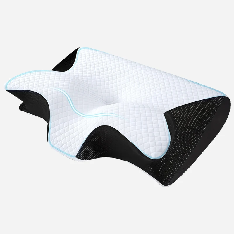 Nackenkissen – Ergonomisches Memory-Schaum-Kissen, atmungsaktiv, waschbarer Bezug