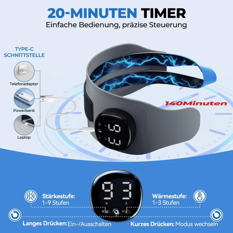 Elektrische Handgelenk Bandagen mit Wärme & Massage, M