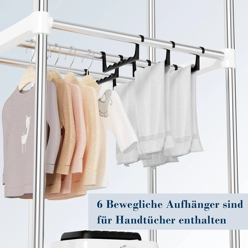 Wäschetrockner, Tragbare Trockenmaschine mit Timer, 60inch Wäschetrockner mit großer Kapazität, elektrischer Trockner/Rack für Zuhause