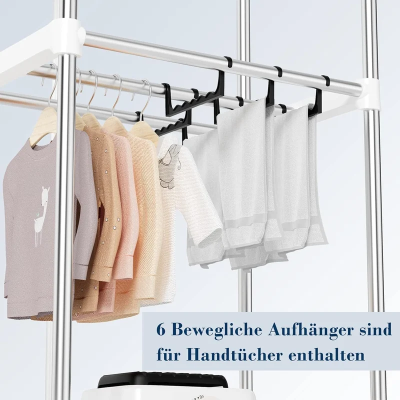 Wäschetrockner, Tragbare Trockenmaschine mit Timer, 60inch Wäschetrockner mit großer Kapazität, elektrischer Trockner/Rack für Zuhause