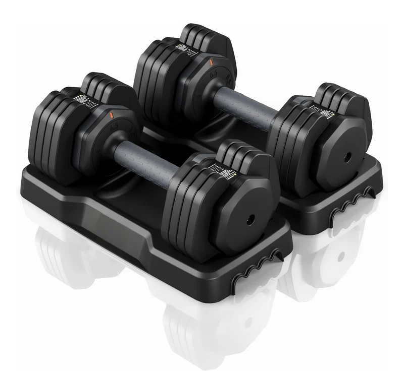 Körperdoc - Verstellbare Hanteln, 2-11KG mit 5 Gewichtsstufen, 2er-Set Premium