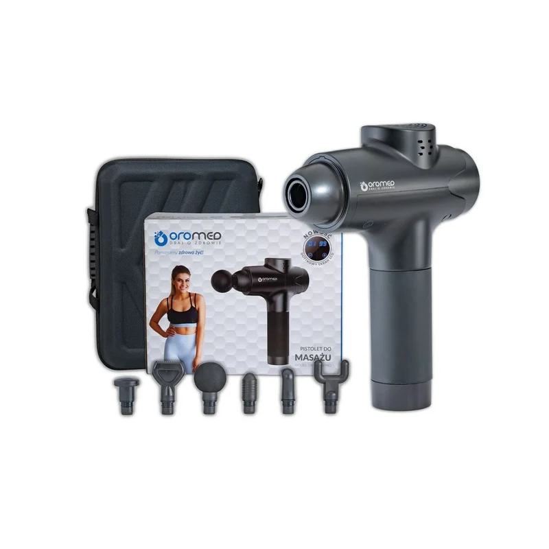 Massagepistole zur Entspannung und Muskelregeneration Oromed ORO-GUN PRO BLACK 20 W Schwarz