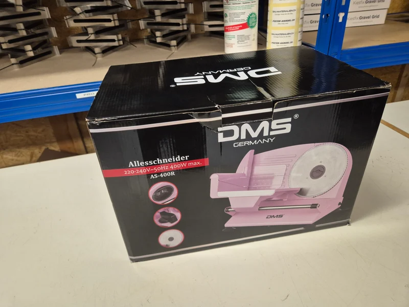 DMS® Metall Allesschneider Brotschneidermaschine Wurstschneider Fleischschneider AS-400 / Restposten